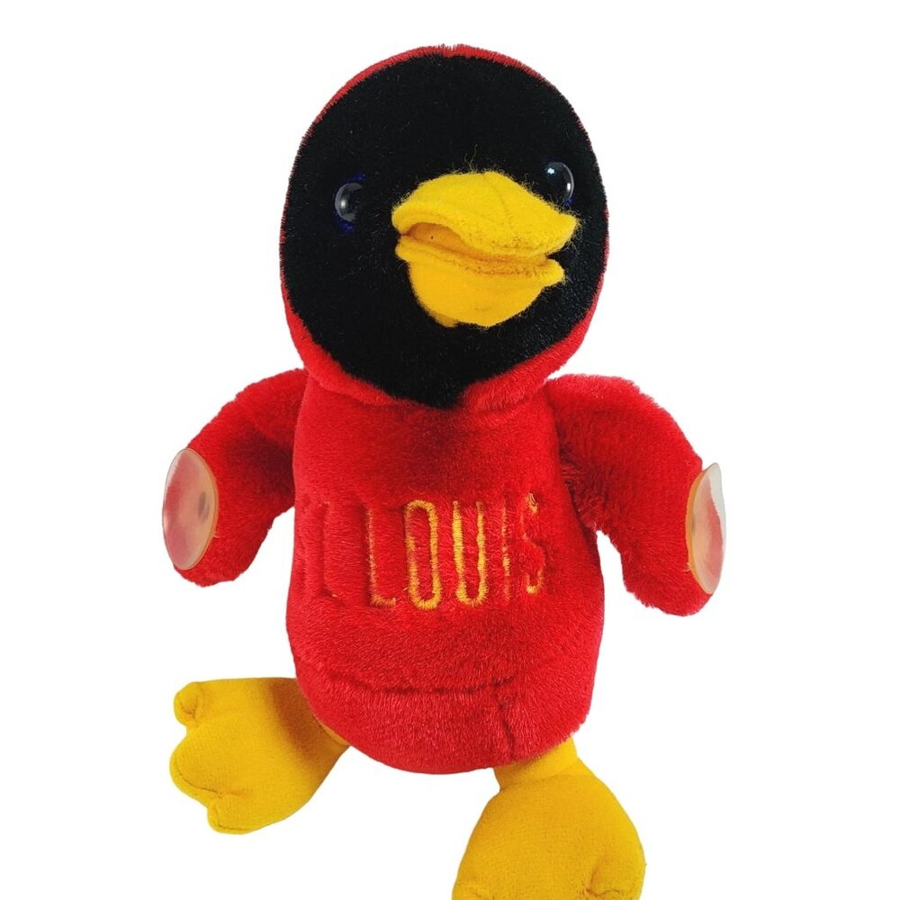 Vintage Rare Animal Kingdom St Louis Cardinals Bird Plush Window Suction Cup Han